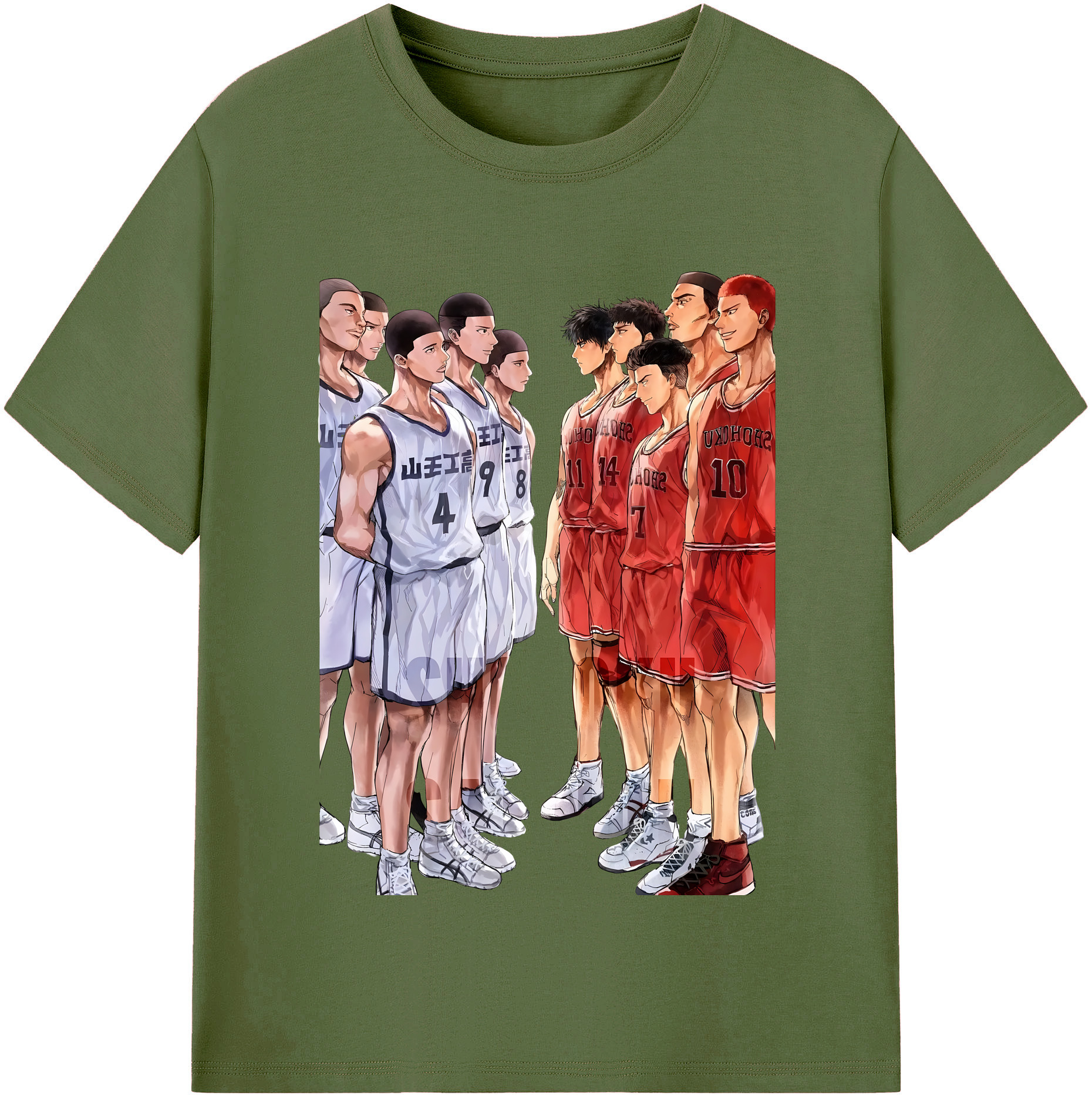 SLAM DUNK／スラムダンク 綿100％半袖Tシャツ（フロントプリント）